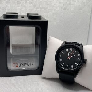 URHEALTH SA8633 Women's Black Silicone Analog Dial Quartz Genuine Watch Tx192